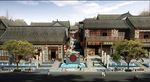 古建筑商业街半鸟瞰建筑效果图