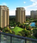 住宅区鸟瞰内廷绿化景观效果图