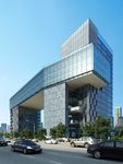 玻璃梯形公建建筑效果图
