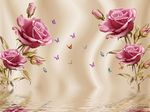 玫瑰花倒影
