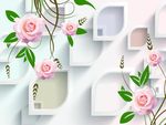 3D玫瑰花