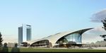 某剧院商务中心白天建筑效果图