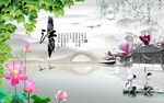 江南风景画背景墙