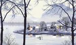 湖面雪景景观效果图