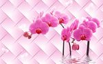 紫色水影花背景墙
