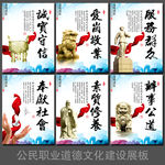 公民职业道德文化建设展板