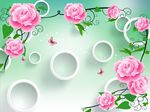 3D玫瑰花