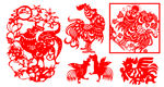 鸡 剪纸