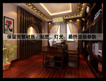 新古典中式书房效果图