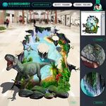 3d立体画 恐龙瀑布