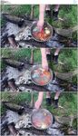 野炊做美食煮鱼熬汤