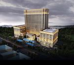 星级酒店夜景建筑效果图