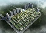 现代科技工业园鸟瞰规划效果图