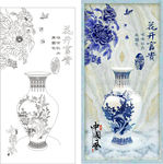 青花瓷牡丹