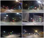 晚上驾驶汽车穿行城市