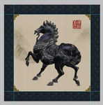 一马当先中国风高档装饰画