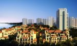 别墅度假村鸟瞰建筑效果图