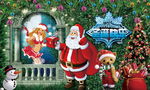 圣诞节创意3D立体墙舞台背景