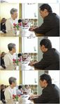 约会喝酒的老年人夫妇