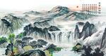 山水背景墙