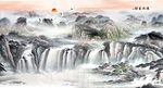 水墨山水画