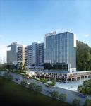 山坡上的商务大厦建筑效果图