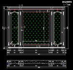 家装CAD实木背景雕花墙板