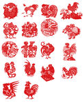 鸡年剪纸