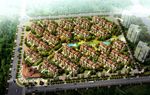 别墅住宅区鸟瞰建筑效果图