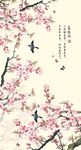 花鸟玄关国画