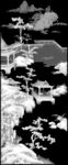 山水灰度图