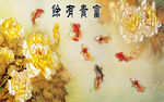 彩雕牡丹富贵图