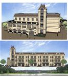 法式建筑建筑草图大师SU模型