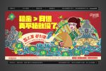 手绘风格商业地产围挡