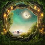梦幻大树树根背景墙