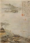 石涛 黄鹤楼送孟浩然之广陵