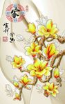 兰花玄关画