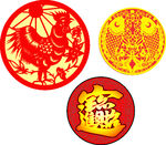 鸡年窗纸