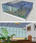 现代阳光房建筑草图大师SU模型