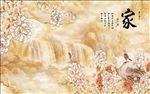 家大理石山水背景墙