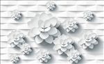 简约时尚蓓蕾背景墙装饰画