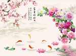 牡丹梅花图