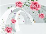 3D空间玫瑰花