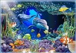 3D立体海洋世界背景墙装饰