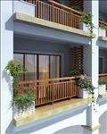 阳台建筑效果图