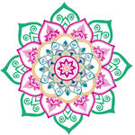 莲花纹矢量图