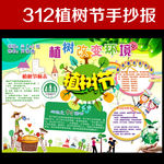 植树节活动小报