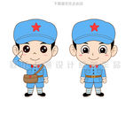 小红军卡通