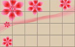 3D方格花卉背景墙