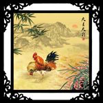 国画鸡